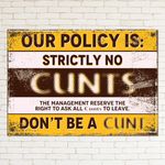 STRICTLY NO C**S Retro Metal Sign Man Cave Bar Pub Plaque Party Vintage Gift
