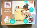 Aldi Wooden Dishwasher Playset, Beige, 6pc