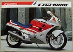 HONDA CBR1000F Motorcycle Sales Specification Leaflet c1990 Ref 2C810JE TG