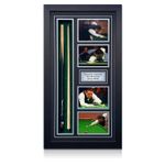 Jimmy White Signed Snooker Cue. Framed