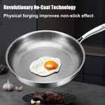 Titanium Pan Pro with Lid,Titaniums Frying Pans for Cooking Non Stick