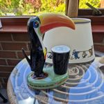 Ceramic Guinness Toucan Lamp - Very rare vintage - New Repo Shade 