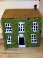 Handmade Upcycled Dollhouse 1970s Maximalist Style Fully Furnished OOAK