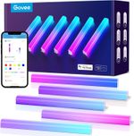 Govee LED Glide Wall Lights WiFi RGBIC, Smart Lamp for Gaming Room, 6 pcs