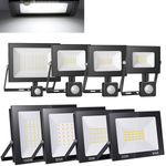 10W-100W Watt LED Floodlight Security Outdoor Garden Lights With PIR Sensor Lamp