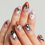 Halloween Pumpkin Press-On Nails, Festive Nail Supplies For Easy And Stylish Nai
