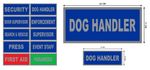2 X Vest Badges Reflective Security,Dog Handler,Press,CCTV,Event Staff Badges