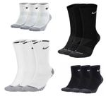 Nike Socks Men Women Dri-Fit 3 Pack Cushioned Crew Socks Gym Football Training