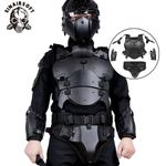 Tactical Armor Suit Protection Vest w/ Elbow Pads Buckle Belt Army Airsoft Vest