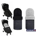 Black Universal Warm Baby Toddler Footmuff Cosy Toes Liner Buggy Pram Stroller