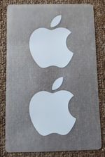 2x Genuine & Original White Apple Logo Stickers - iPad, iPhone MAC NEW