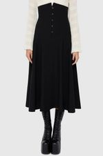 Killstar Sable Hex Midi Skirt Womens Black Goth Alternative