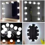 LED Vanity Lights For Mirror Hollywood Style Make Up Mirror 6-14 Bulbs Dimmable
