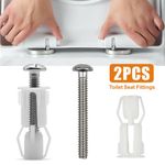 2 Pcs Toilet Fixing Screws Stainless Steel Toilet Seat Bolts Replacement Toilet