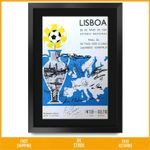 Framed 1967 European Cup Final Signed Poster Print Football Gift Display A3
