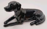 A Beswick Black Labrador Dog Hand Painted With Original Sticker. Great Condition