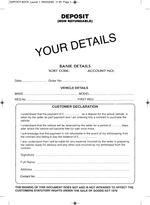 PERSONALISED DUPLICATE A5 CAR DEPOSIT PAD