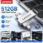 Lenovo 512GB USB 3.2 Type-C OTG Flash Drive High Speed Metal USB Memory Stick