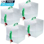 20L Water Carrier Container Foldable Collapsible with Tap Camping Bottle Bag UK