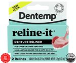Dentemp, Reline-It Denture Reliners, 2 Relines, UK FREE & FAST DELIVERY
