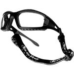 Bolle Safety Tracker II Clear Glasses Tactical Spectacles Black Frame + Headband