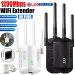 1200Mbps WiFi Signal Extender Range Repeater Booster Internet Amplifier UK Plug