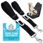 2pk Pet Dog Seat Belt | Adjustable Travel Car Restraint Harness Lead Connector
