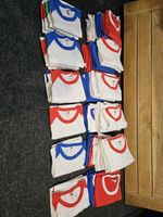 Job Lot Of 52 Fruit Of The Loom Mens Ringer Baseball Tshirts Garment Printing