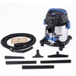 SGS 20 Litre Stainless Steel Workshop Wet and Dry Vacuum with Power Tool Adapter