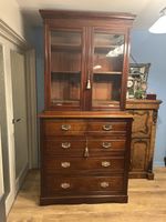 A SUPERB ANTIQUE MAHOGANY ESTATE MANAGERS BOOKCASE CHEST,CIRCA-1890.