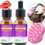 Rosemary Oil Hair Growth Serum Castor Biotin Argan Scalp Massager Regrowth Loss