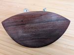 Vintage Wooden Chin Rest for Violin Viola, Adjustable Chrome Legs, Cork Pads