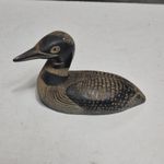 Vintage BOMA Canada Common Loon Bird Figurine Stone Resin 9cm Wildlife