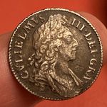 RARE WILLIAM III SILVER SHILLING minted between 1695 and 1701.