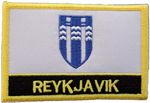 Reykjavik Iceland Flag Embroidered Patch - Sew or Iron on