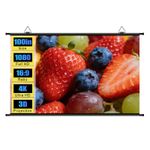 100 inch Projector Screen, Portable Screen for Black and Gray