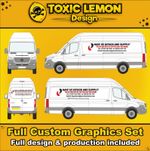 Custom Vehicle Graphics Kit for a LARGE VAN - Decals -  Sign Writing - Lettering