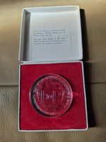 Commemorative Glass Medallion. In Original Box. Great Condition