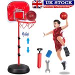 200cm High Free Adjustable Standing Basketball Hoop Net Backboard Stand Set Tool