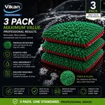 Vikan Microfibre Wash Pad Double Sided Scratch Safe Car Detailing 1000gsm x3