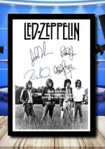 (380) led zeppelin signed photograph framed unframed Music Memorabilia reprint