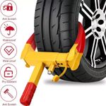Wheel Clamp Heavy Duty Anti Theft Lock Car Caravan Van Security Trailer 2 Keys