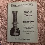 FOOTBALL PROGRAMME - GOOLE TOWN v BARROW ( NORTHERN PREMIER CUP FINAL 1988 )