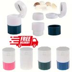 4 In 1 Layer Pill Crusher Grinder Splitter Tablet Box Cutt Storage Medicine Box