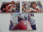MOTOR RACING LEGEND BARRY SHEENE SIGNED PRE-PRINT WORLD CHAMPION SET OF 3 PHOTOS