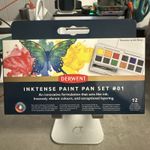 NEW Derwent Inktense Professional Permanent Watercolour Paint Pan Travel Set# 01