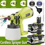 Cordless High Pressure Spray Gun Paint Sprayer For Ryobi 18V Battery UK STOCK