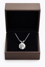 3ct Pendant Necklace White Gold VVS1/D/Excellent Lab-Created Diamond Test Pass