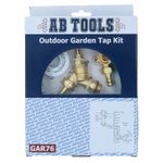 Outdoor Tap Kit Brass Self Cut Tap Hose Pipe Garden Water Fittings Wall Mounte