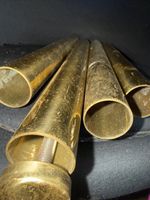 Brass Tubes X4 Grandfather Clock? Spares 32cm X 3 Cm